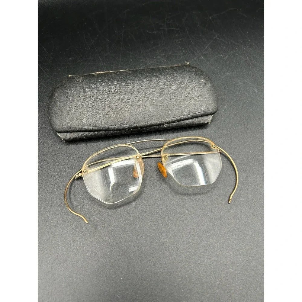 VTG AO American Optic Semi Rimless 1/10-12K Gold Filled Wire Frame Eyeglasses